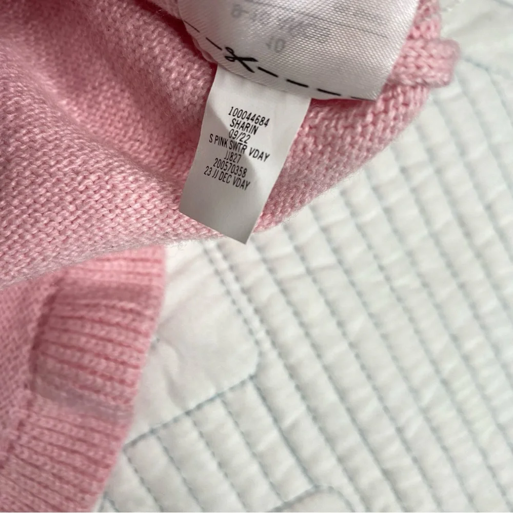 Janie & Jack Fairy Tale Pink Heart Cable Knit Sweater Size 10 Valentines - Picture 8 of 9